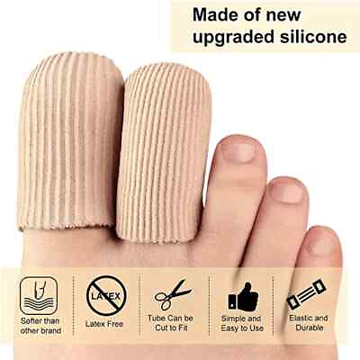 #ad 4pcs Foot Care Toe Separator Finger Protector Applicator Pain Relief Tube Corn C $8.99