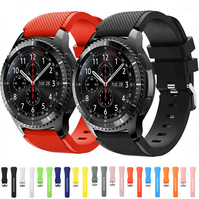 #ad 22mm Sport Silicone Watch Band Strap For Samsung Galaxy Watch 46mm SM R800 R805U $7.99
