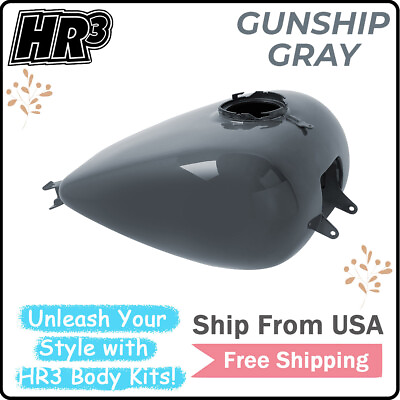 #ad Fuel Gas Tank Fit For Harley Touring Road Street Glide 2008 2023 Gunship Gray $599.99