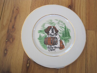 #ad The Saint Bernard Chalet Dinner Plate Viletta#x27;s Arts Roseburg Oregon $14.97