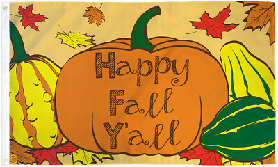#ad Happy Fall Y#x27;all Flag 3x5ft Happy Fall Autumn Decor Cute Holiday Flag $9.00