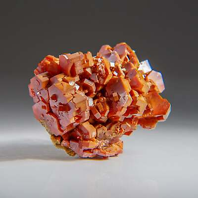 #ad Vanadinite Crystal Cluster on Matrix from Mibladen Atlas Mountains Morocco $2500.00