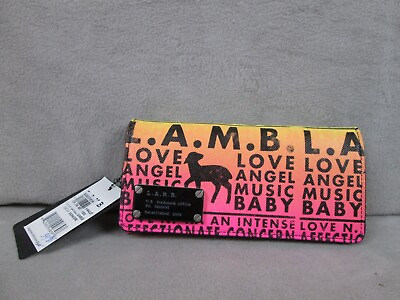 #ad Vintage LAMB Gwen Stefani Wallet Datglo Sunrise Ombre Prink Orange Y2K $99.99