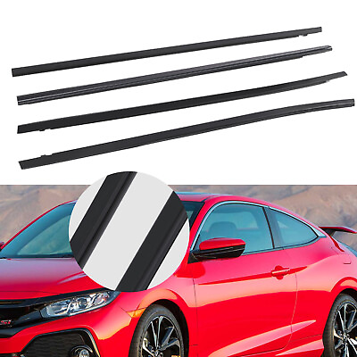 #ad #ad Front Door Belt Moulding Weatherstrips Fits Honda CIVIC 2016 2019 Replacement $36.62