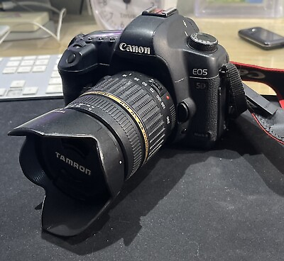 #ad Canon Camera EOS 5d Mark II Digital SLR 21.1MP Tamron 18 200 1:3.5 6.3 A14 Lens $299.99