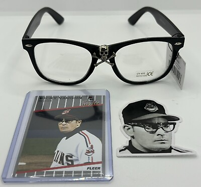 #ad Rick Vaughn quot;WILD THINGquot; GLASSES from MAJOR LEAGUE W Card And Sticker $14.99