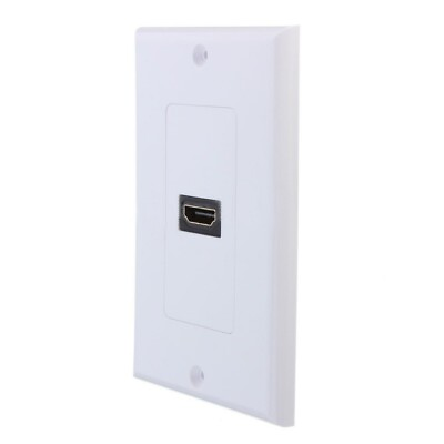 #ad 1 Port Wall Face Plate Panel Cover Coupler Outlet Extender 3D 1080P White I8A7 $7.86