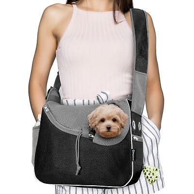 Dog Sling Carrier Bag Mesh Backpack Pet Cat Puppy Comfort Travel Tote Shoulder $27.87