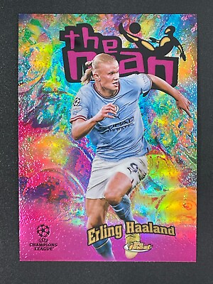 #ad 2023 Topps Finest UCC Erling Haaland Manchester City The Man Insert SP #FTM 1 $29.90
