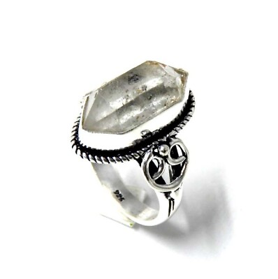 #ad Herkimer Diamond 925 Sterling Silver Handmade Jewelry Ring Us Size 7#x27;#x27; NewA5 $25.99