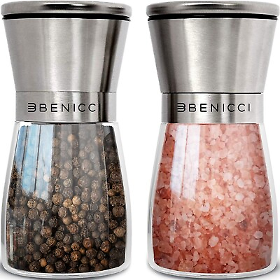 #ad Beautiful Stainless Steel Salt and Pepper Grinder Set of 2 Pepper Mill amp; Sa... $19.14