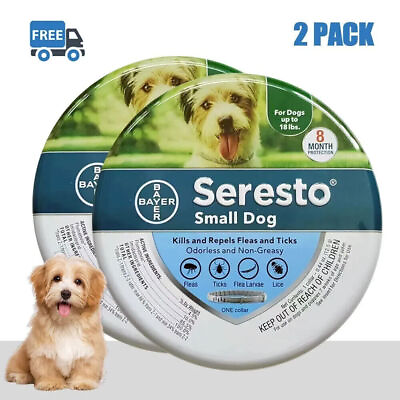 #ad 2 Pack Repels Fleaamp;Tick Collar forquot;Small Dogsquot;8 Month Protection 38cm X2 $33.97