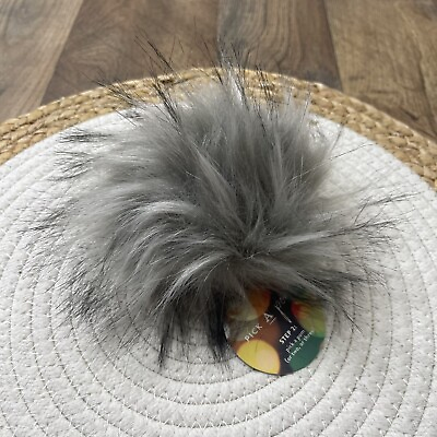 #ad Anthropologie Pick A Pom Hat Accessory NEW w TAGS Fluffy Gray Hat Topper $8.26