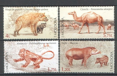 #ad Moldova 2016 Fauna Extinct Animals 4 MNH Stamps $1.69