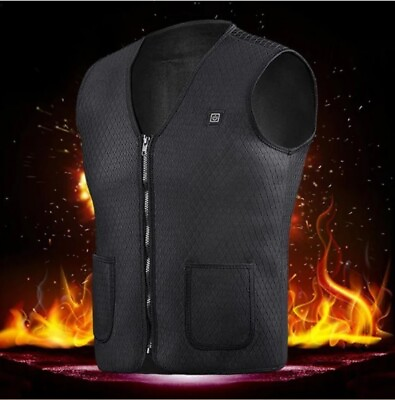 #ad Heated Vest Warm Winter Electric USB Men Women. Free Neck Head Cover Size S. New $21.00