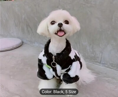 #ad Size Large Dog Coat With zipper. Black And White So Cute And Comfy For Your Fur $20.00