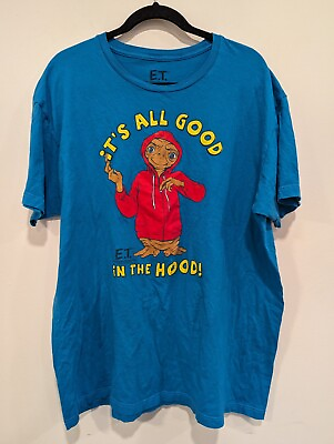 #ad E.T. The Extra Terrestrial It#x27;s All Good In The Hood Graphic Vtg Blue Shirt XXL $9.99