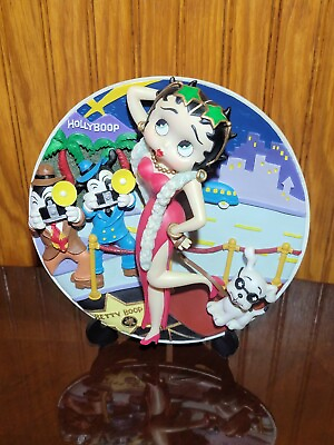 #ad HollyBoop Betty Boop 3D Collectable Plate #A9246 With Stand See Description $24.95
