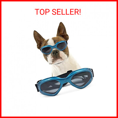 #ad NAMSAN Dog Goggles Medium UV Protection Adjustable Boston Terrier Sunglasses Eas $16.69