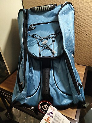 #ad Athalon Everything Boot Bag amp; Backpack Plus Sky Blue Black 17quot;x15quot;x14quot; $100.00