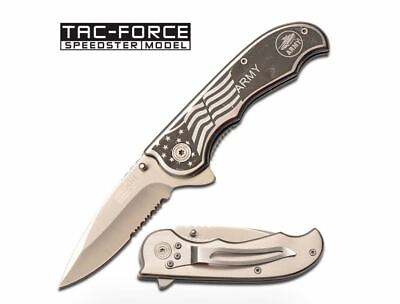 #ad Tac Force TF 722AR Army Spring Assisted Stainless Steel Folder Knife $14.96