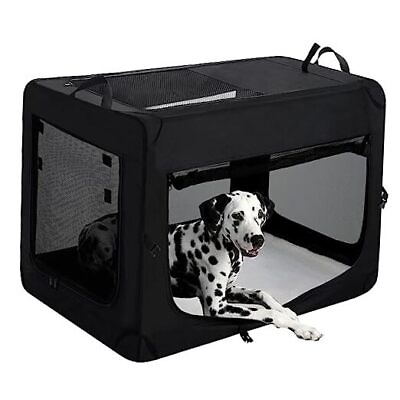 #ad 31 inch Soft Collapsible Dog Crate for Medium Dogs Portable Dog Travel Crate $118.47