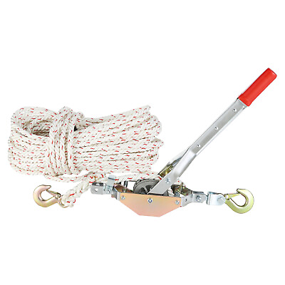 #ad VEVOR Rope Puller Come Along Winch 3 4 Ton 1653lb Capacity 100#x27; of 0.6quot; dia Rope $60.99
