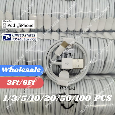 #ad Wholesale Bulk Lot USB Charging Cable For iPhone 6 7 8 11 12 13 14 Charger Cord $372.29