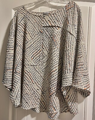 #ad Habitat Clothes To live In Crinkle XL Lagenlook Top Cool Relaxed Stretch EUC $24.00