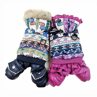#ad Hooded Thickness Pet Dogs Winter Coat With Snowman Pattern Small Puppy Clothing $6.99