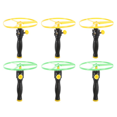 #ad Flying Disc Launcher Toy: 3 Sets Pull String Saucer Cat Toy UV $8.05