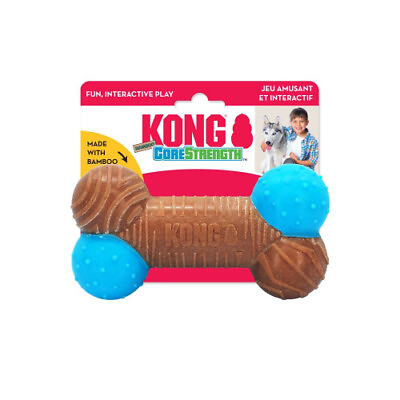 #ad KONG CoreStrength Bamboo Bone Dog Toy Blue Red 1 Each Large By Kong $13.90