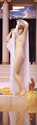 #ad THE BATH OF PSYCHE BEAUTY NUDE NARCISSISM PAINTING BY LEIGHTON CANVAS REPRO $49.72