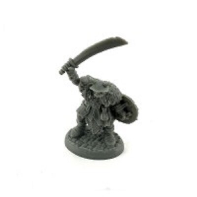 #ad ORC WARRIOR WITH SWORD Sword Up Reaper Miniatures Bones Black REM20317 Damp;D $4.99