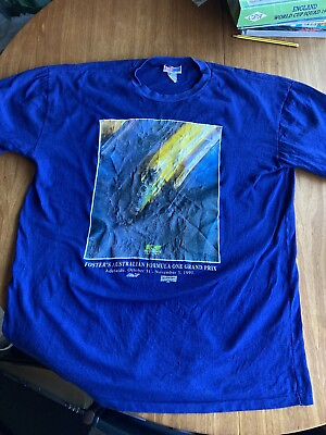 #ad Australian Formula One 1991 F1 Mens T shirt XL Benetton Schumacher Single Stitch GBP 24.99