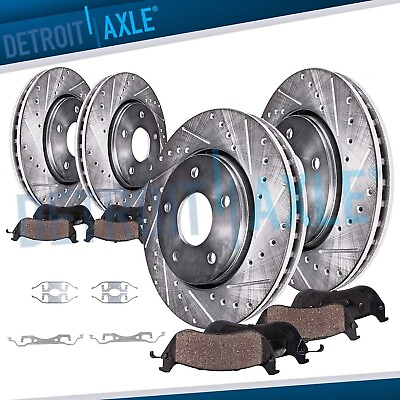 #ad 350mm Front amp; VENTED Rear Drilled Rotors Brake Pads for Durango Grand Cherokee $257.82