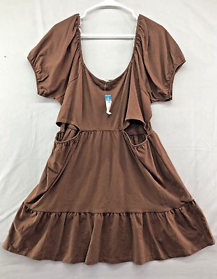 #ad New Rue21 Short Sleeve Solid Brown Dress Size 3X Women Plus $8.76