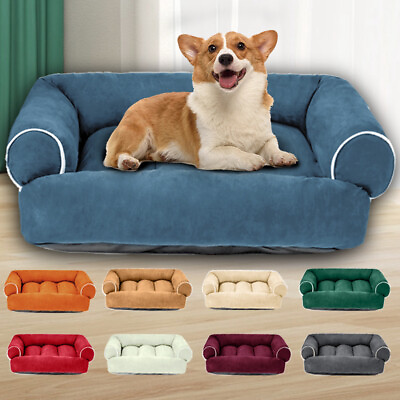 #ad Soft Dog Cat Bed Pet Sofa Bed Anti slip Thickened Warm Dog Kennel Mat Cushion $51.19