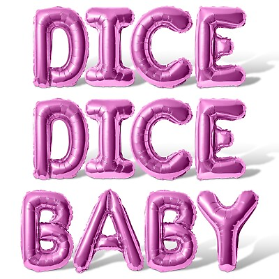 #ad DICE DICE BABY Letter Balloon Banner Bachelorette amp; Bachelor Party Decorations $15.99