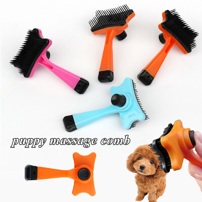 #ad Self Cleaning Dog Cat Slicker Brush Grooming Tool Gently Removes Loose Undercoat $3.59