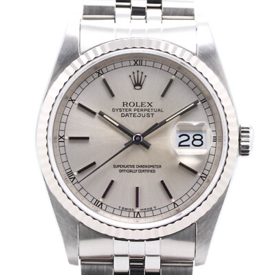 #ad Rolex Oyster Perpetual Datejust 16234 Automatic Silver Dial Men#x27;s Watch $7733.00