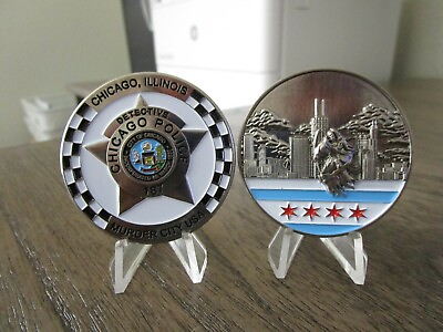 #ad Chicago Police Detective Murder City USA CPD Challenge Coin $20.99