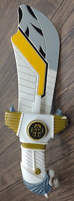 #ad Vintage Power Rangers Saban 1994 White Ranger Sword Tigerzord Launcher Only $8.99