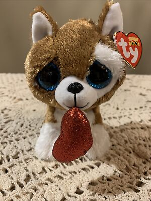 Ty Beanie Boos SMOOTCHES the Dog for Valentine#x27;s Day 6quot; Plush $11.00
