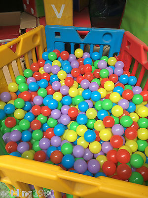 #ad 1000Pcs Counts Colorful Soft Plastic Pit Large Ball Various Colors 7cm Balls $228.16