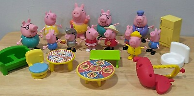 #ad 2003 Peppa Pig amp; Friends 20 Action Figures and Accessory Lot Jazwares $19.99