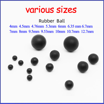 #ad Nitrile Rubber Solid Ball Balck Rubber Soft Ball NBR Oil Resistant Fuel Petrol $50.40