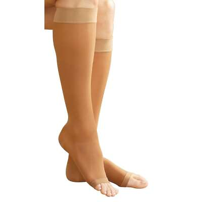 #ad Open Toe Compression Stockings Firm Support Knee Highs by Support Plus $26.99