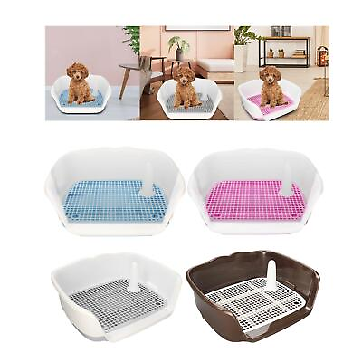 #ad Indoor Dog Potty Tray with Protection Wall Every Side Guardrail Design Keep $28.39