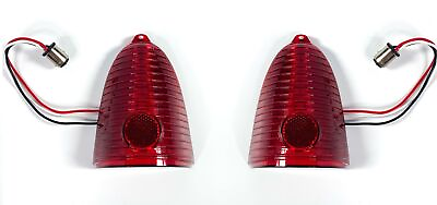 #ad Pair of Chevy LED Tail Light Lenses Inserts for 1955 Chevy 150 210 Belair $65.99
